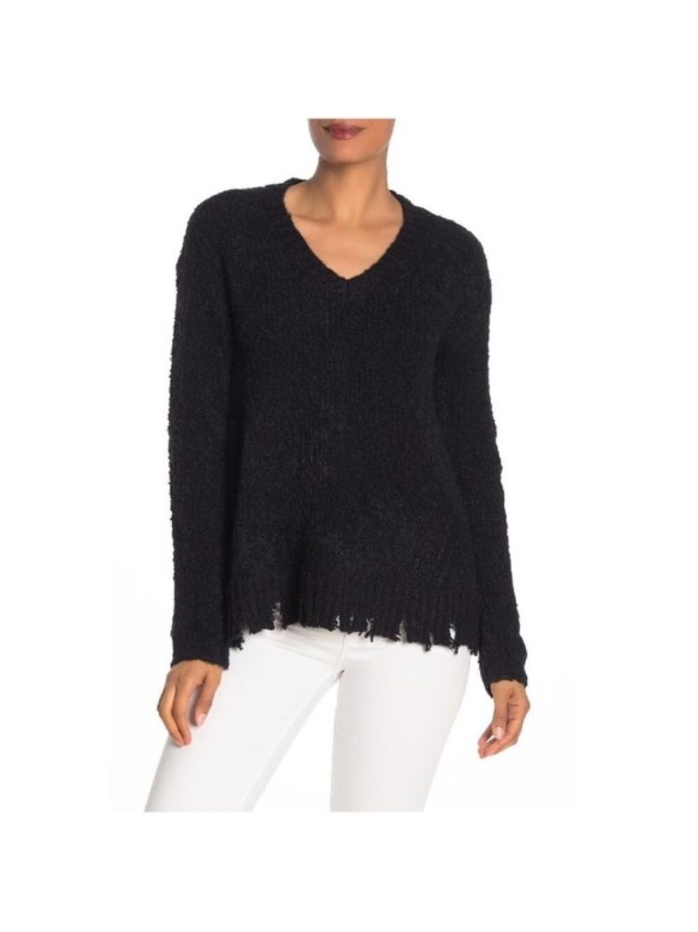 ATM Anthony Thomas Melillo Fuzzy Destroyed V-Neck